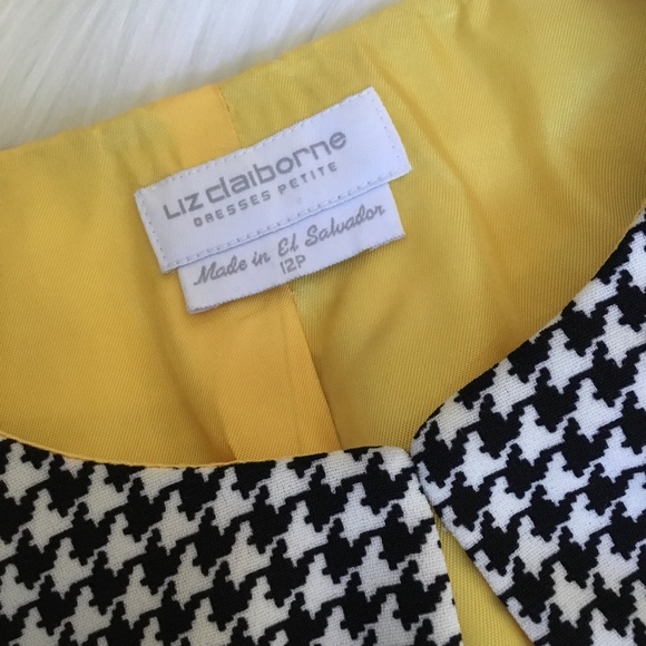 Vintage Liz Claiborne Houndstooth Front Close Jacket Size 12P - Picture 7 of 9